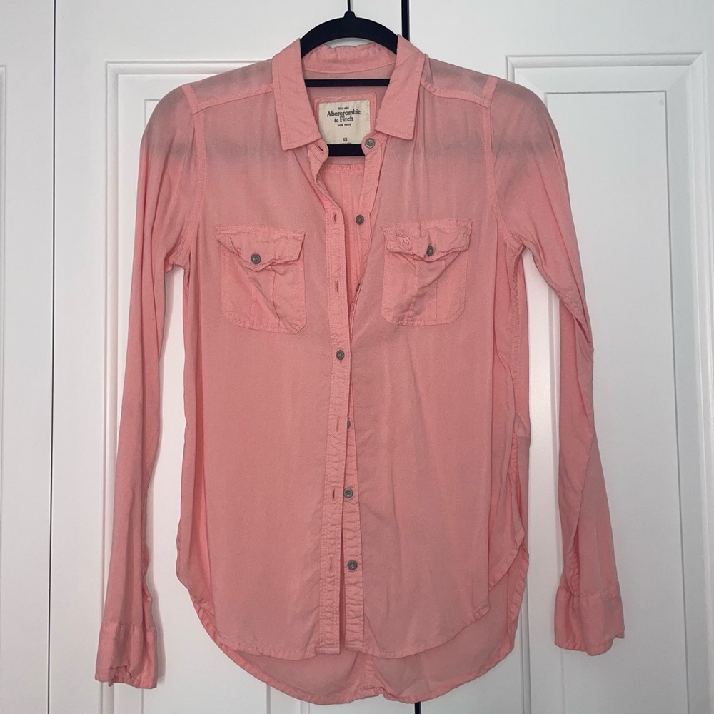 Abercrombie & Fitch Pink Button Up